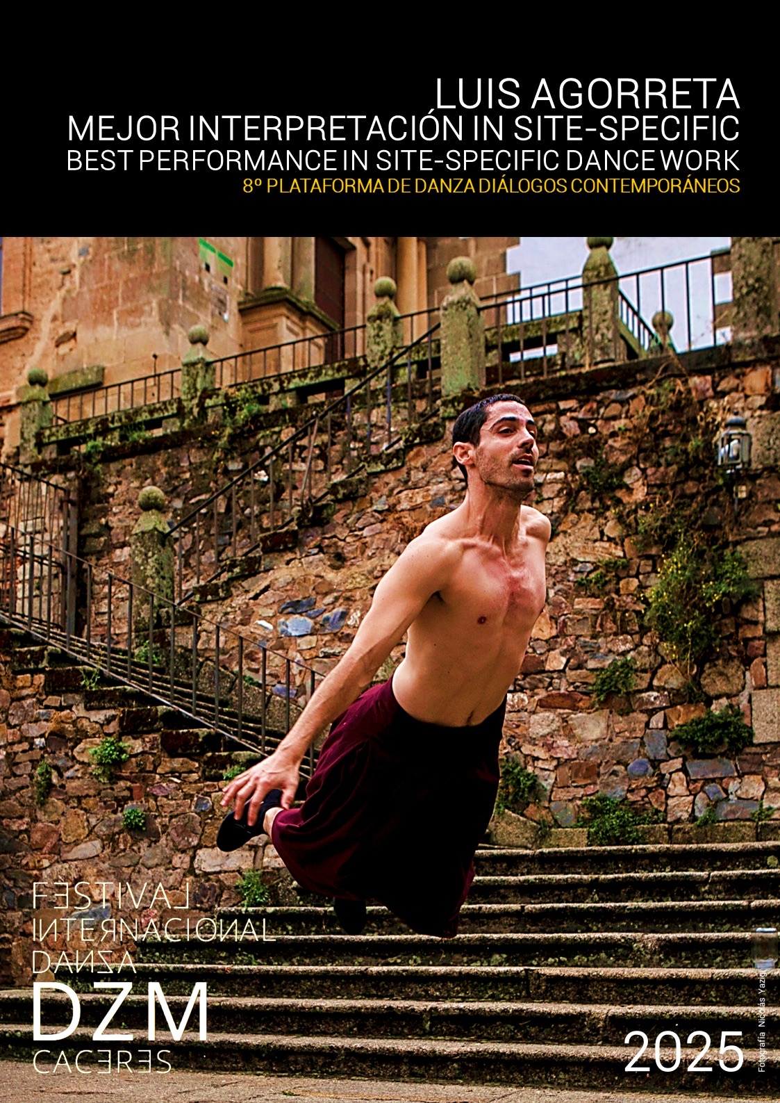 Luis Agorreta — Mejor interpretación in site-specific · Plataforma de Danza Diálogos Contemporáneos